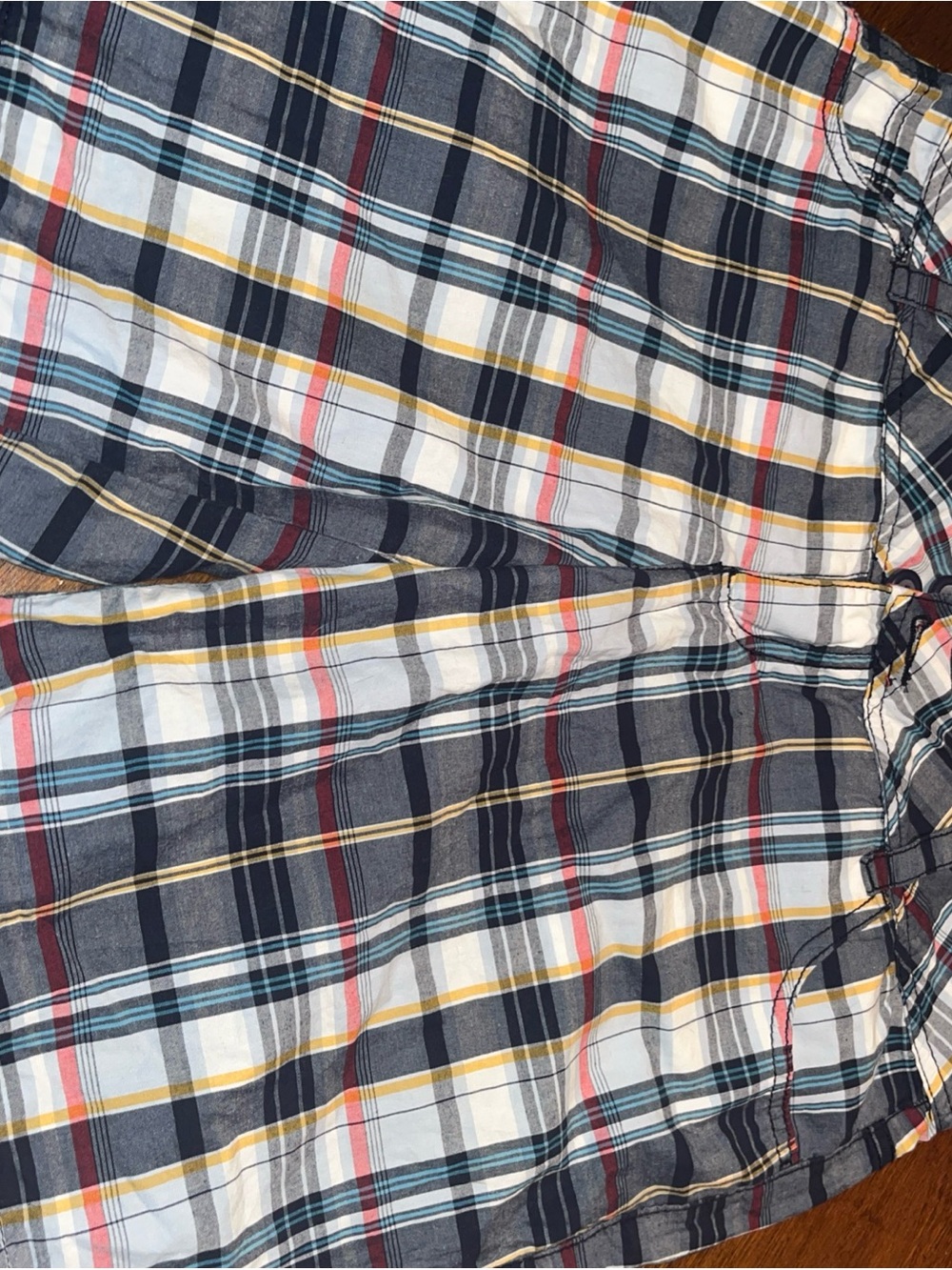 NOBO Plaid Women’s Bermuda Shorts in Navy, White, Yellow, Red